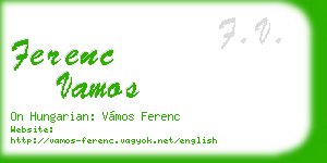ferenc vamos business card